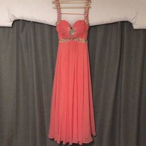 Coral prom dress